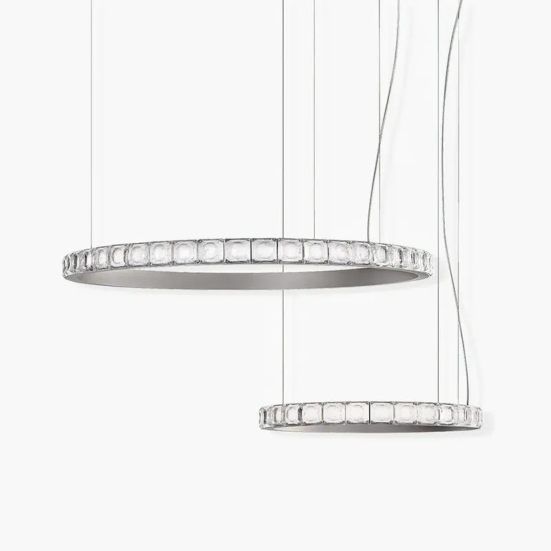 Avzorion Moderne Minimaliste Anneau Verre Lustre