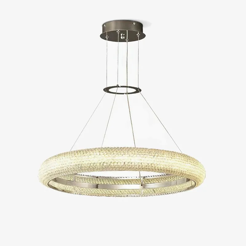 Vazorora Moderne Minimaliste Anneau Crystal Lustre