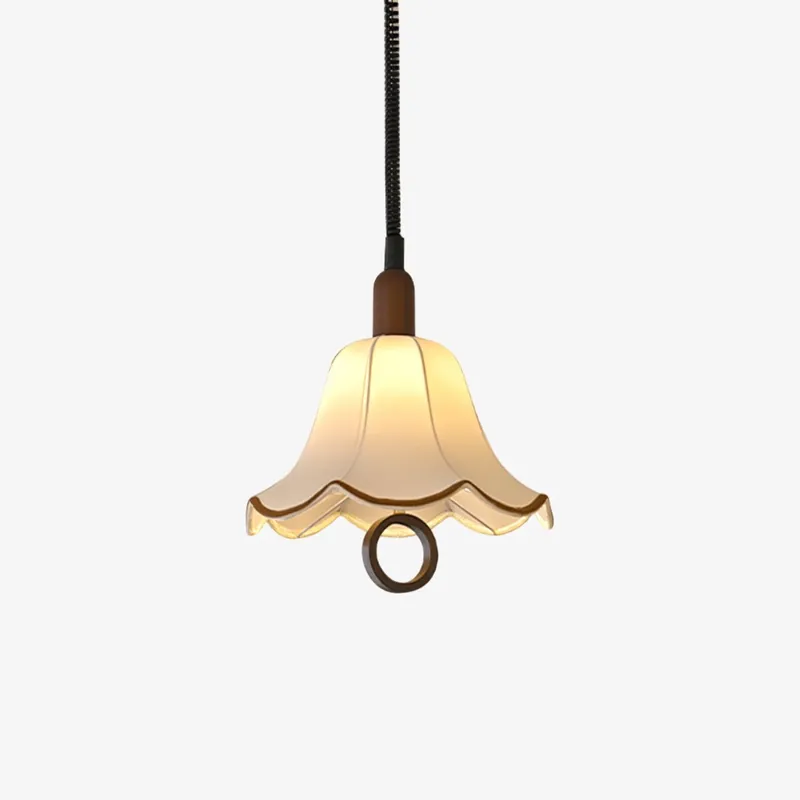Eurvaryra Classique Élégance Tissu Bois Suspension Lumière