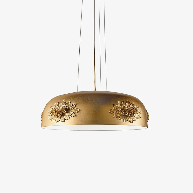 Zesolila Traditionnel Art Or Suspension Lumière