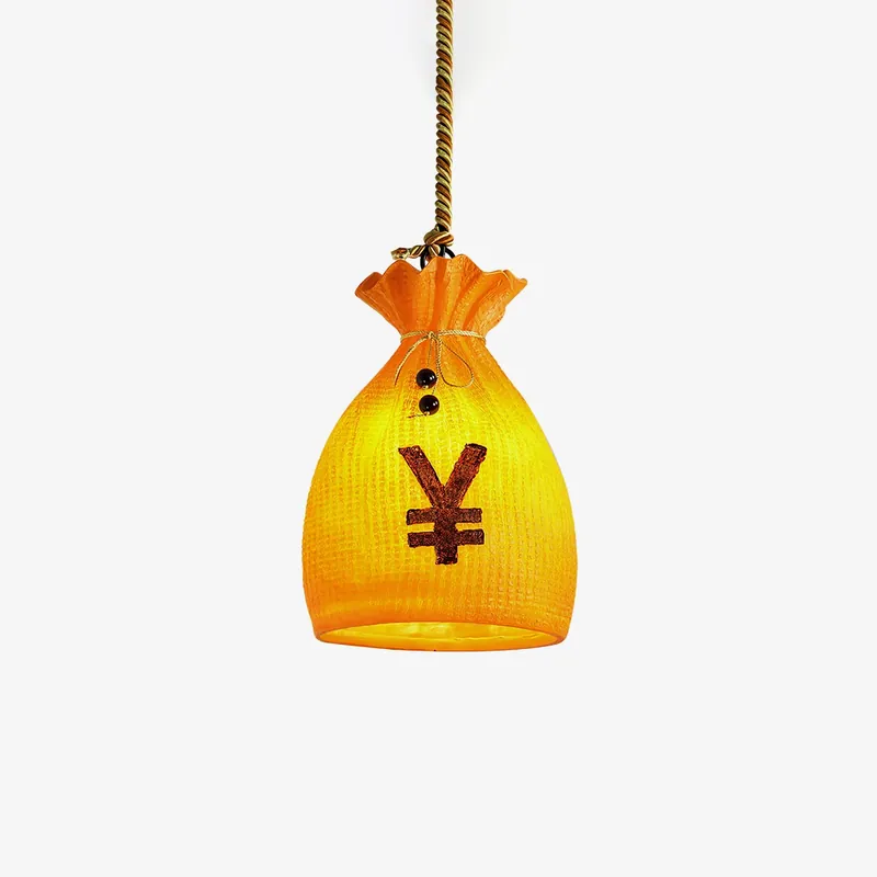 Eurmira Lampe Pendante Poche en Résine Art Unique