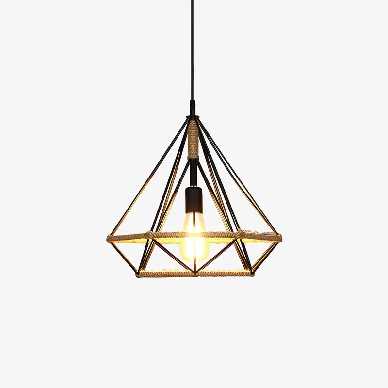 Evliran Lampe Pendante Moderne en Corde de Chanvre Rétro