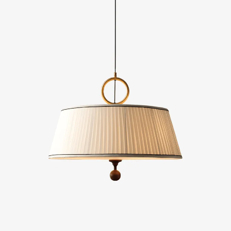 Zavaran Lampe Pendante en Bois Naturel et Tissu
