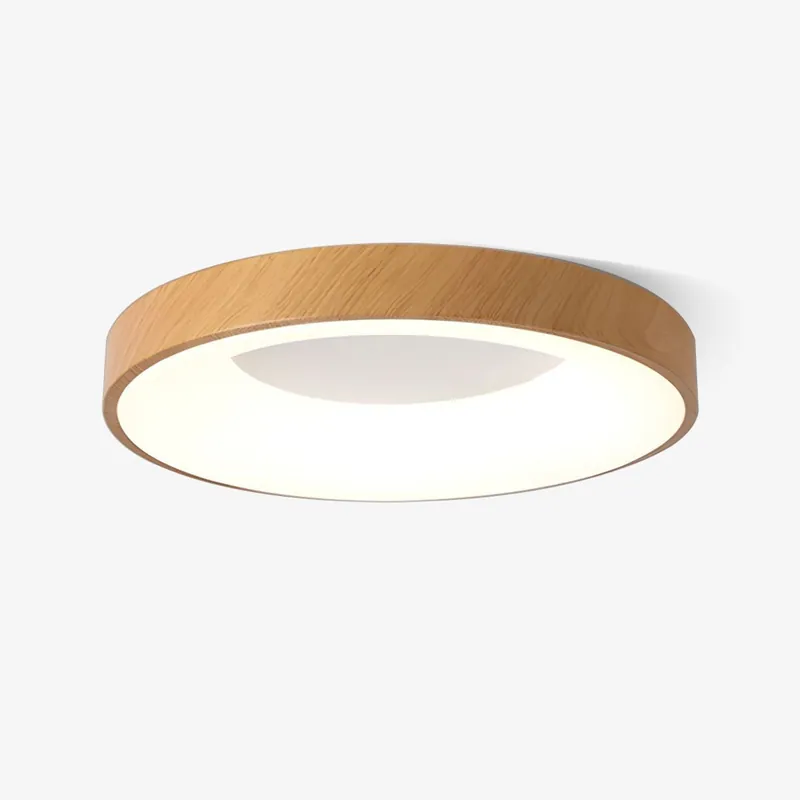 Eliriel Lampe Plafonnier Ronde Minimaliste en Bois
