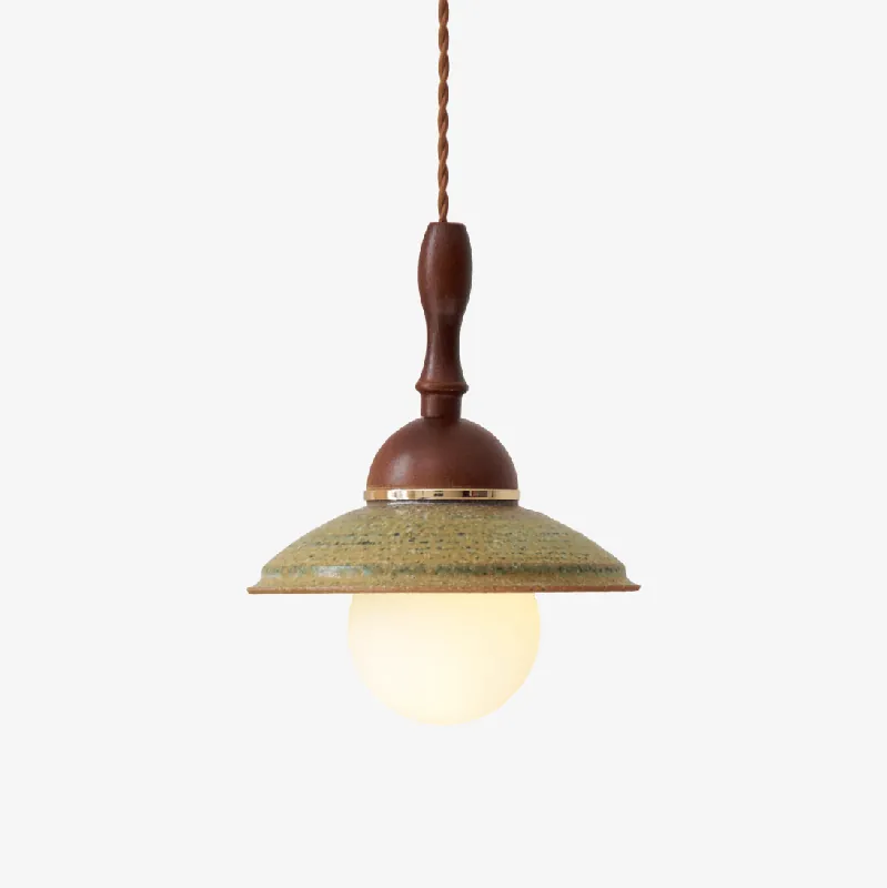 Ulsilia Lampe Pendante Art en Bois et Céramique