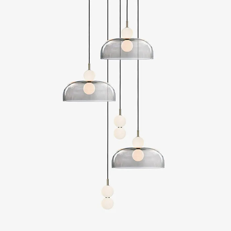 Zasorila Lampe Pendante Moderne Minimaliste en Verre