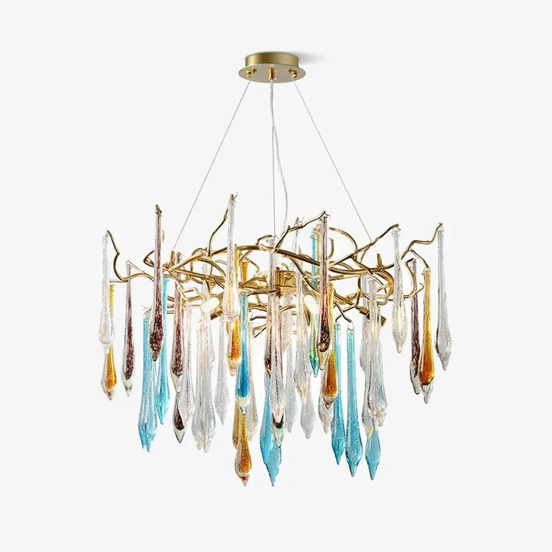 Aurora Chandelier en Verre de Luxe