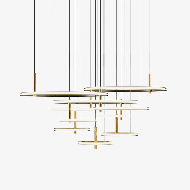 Aurora Chandelier Minimaliste à Couches en Anneau