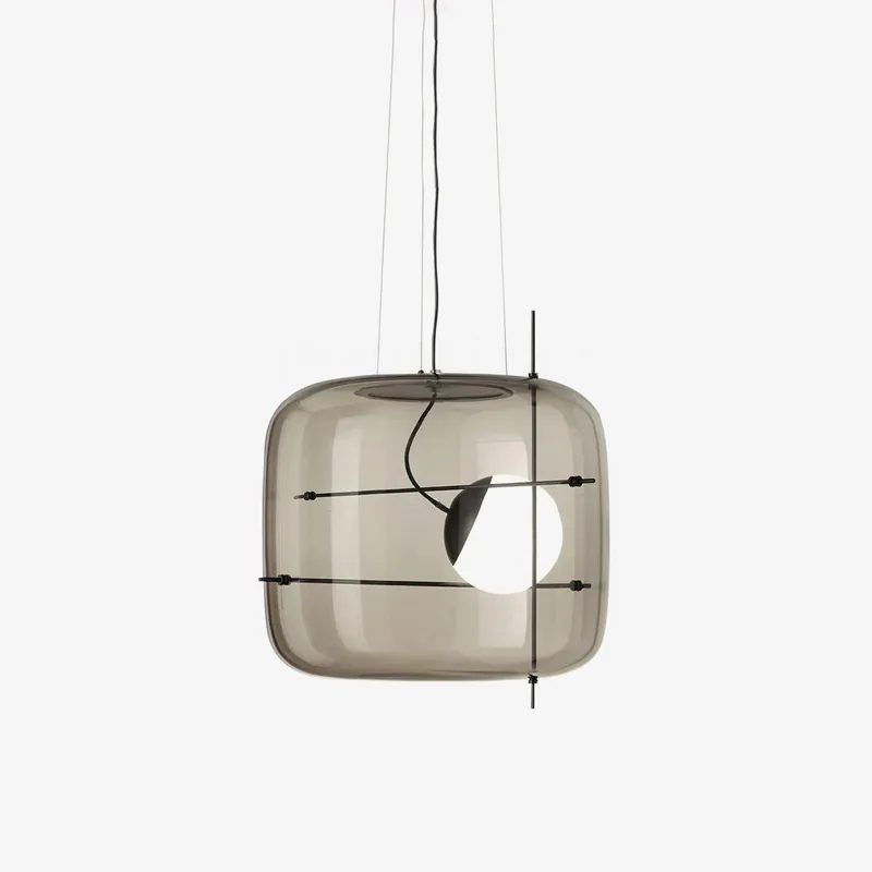 Lune Lampe Pendante en Verre Contemporaine