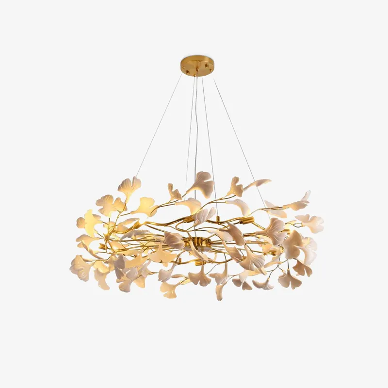 Aurora Lustre Ginkgo Feuille Céramique Sculptural