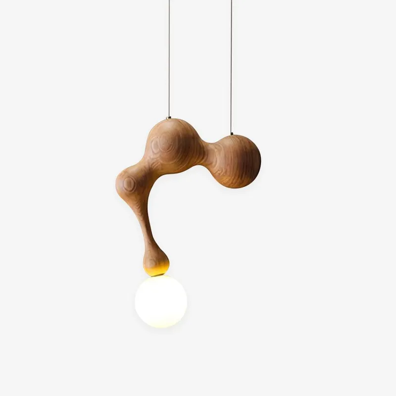 Thaddeus Lampe Pendante en Bois de Luxe