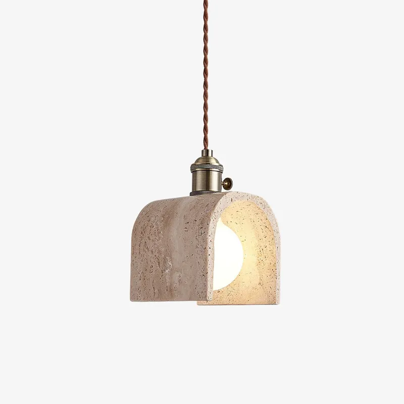 Lysorel Lampe Pendante en Travertin