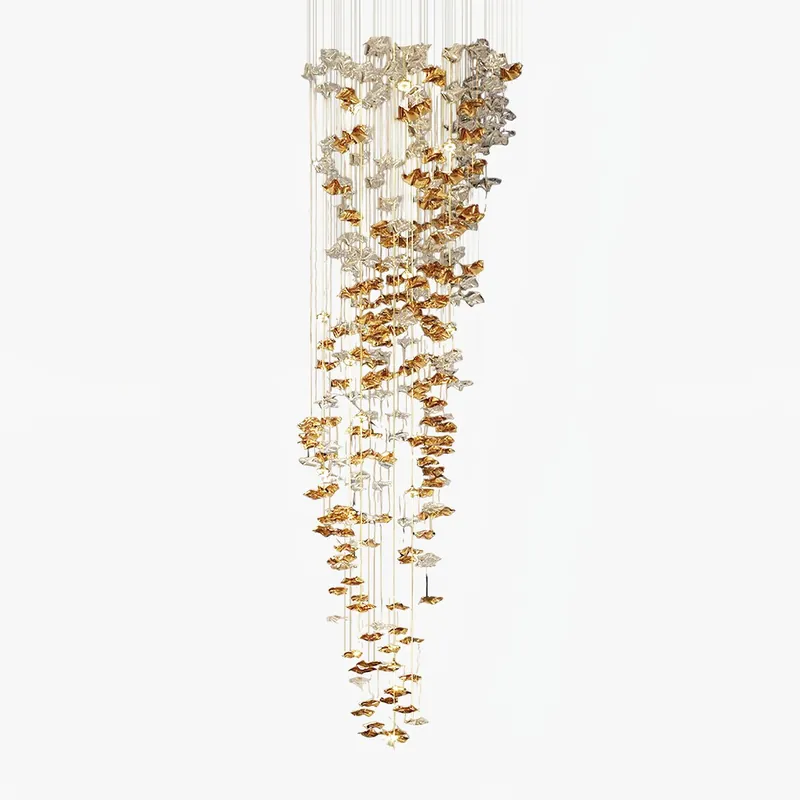 Cezorisra Chandelier Linéaire en Laiton de Luxe