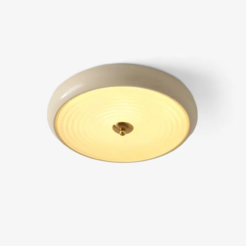 Utheara Plafonnier moderne minimaliste en verre crème ondulé