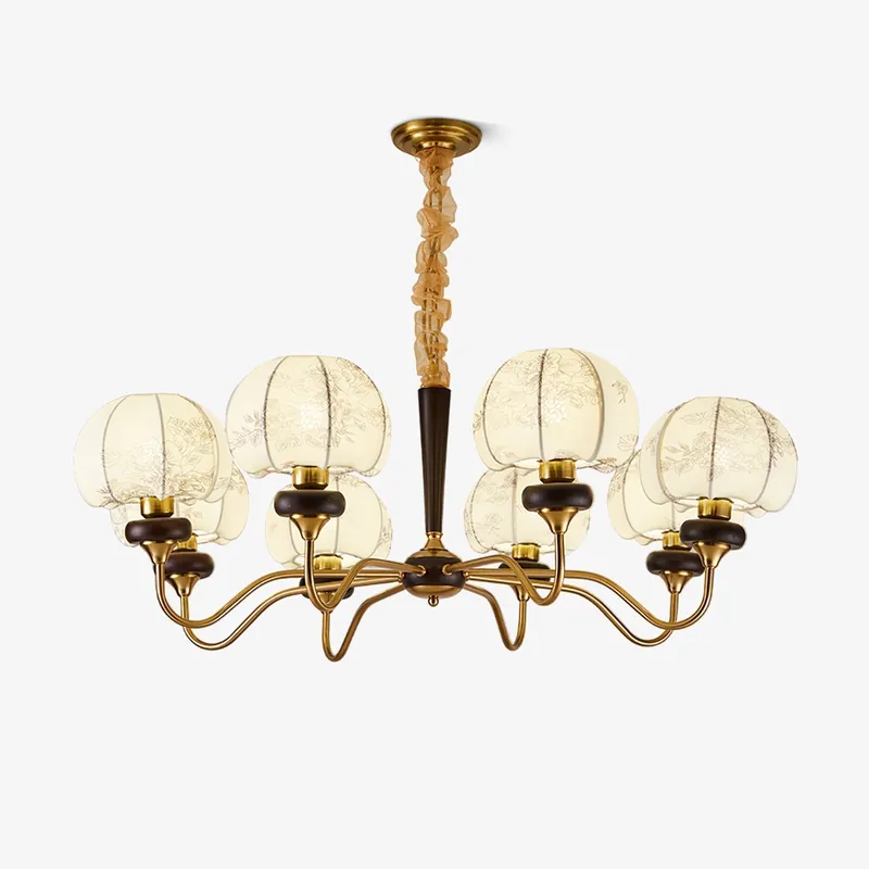 Orchid Chandelier en Tissu Vintage