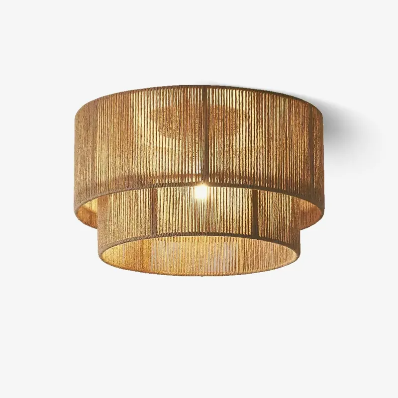 Cevynara Lampe Plafonnier Tissée Naturelle Élégance