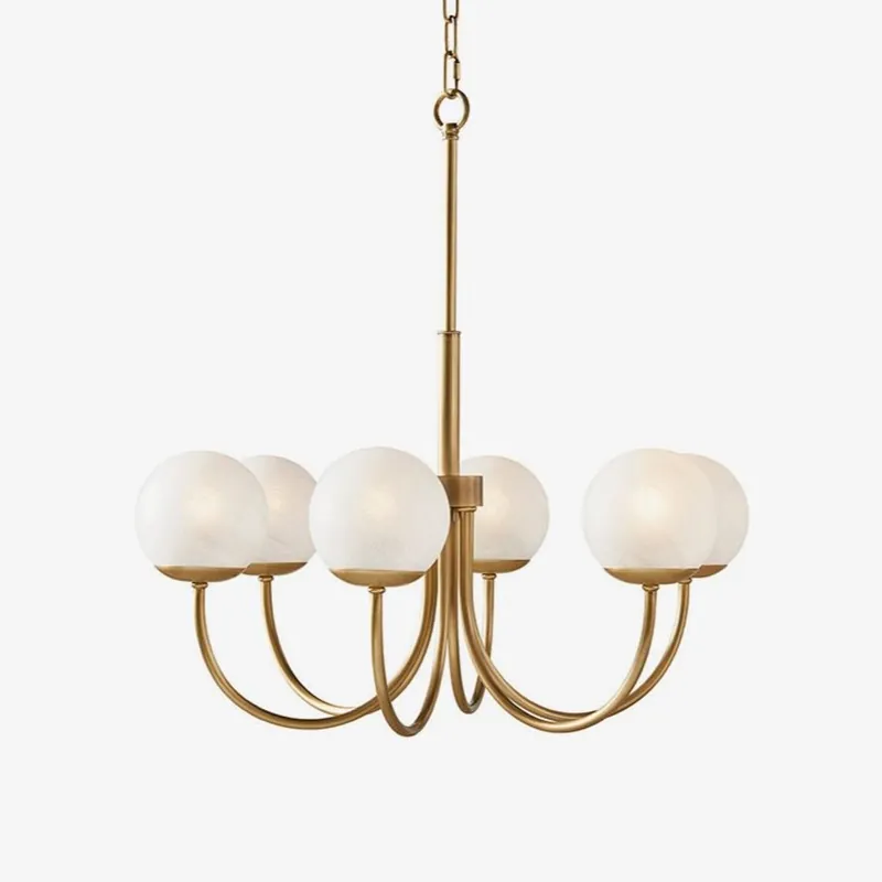 Lustra Chandelier Laiton Globe Orillia Élégant