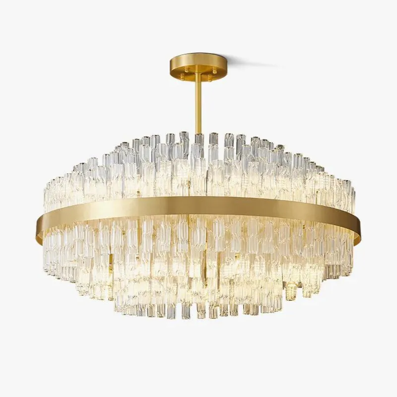 Lustra Chandelier Or Tige Claire Élégant
