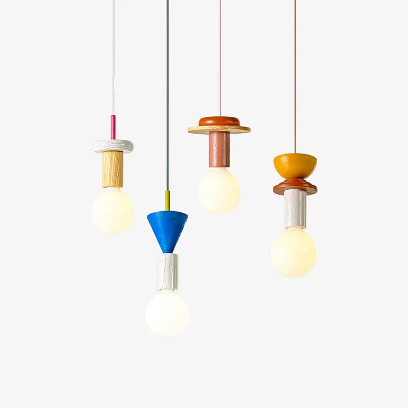 Elena Lampe Pendante Moderne en Bois