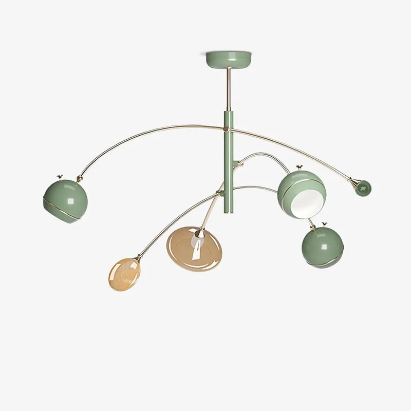 Lustra Chandelier Vert Sci-Fi Élégant