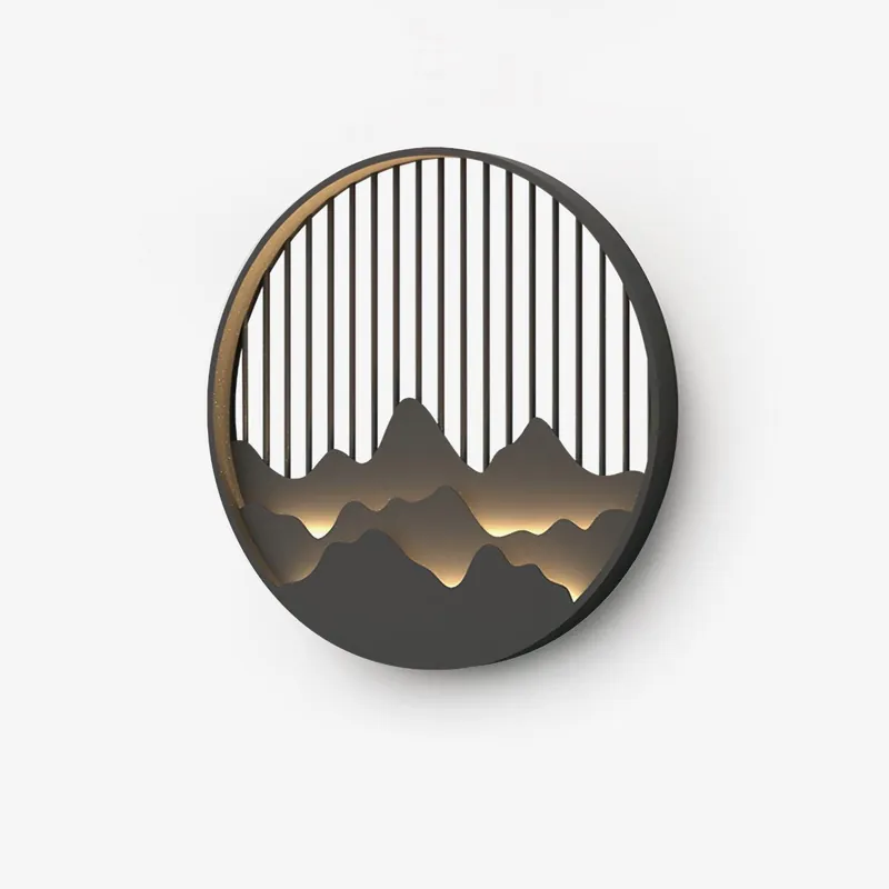 Sumi Applique Murale Circulaire Montagne