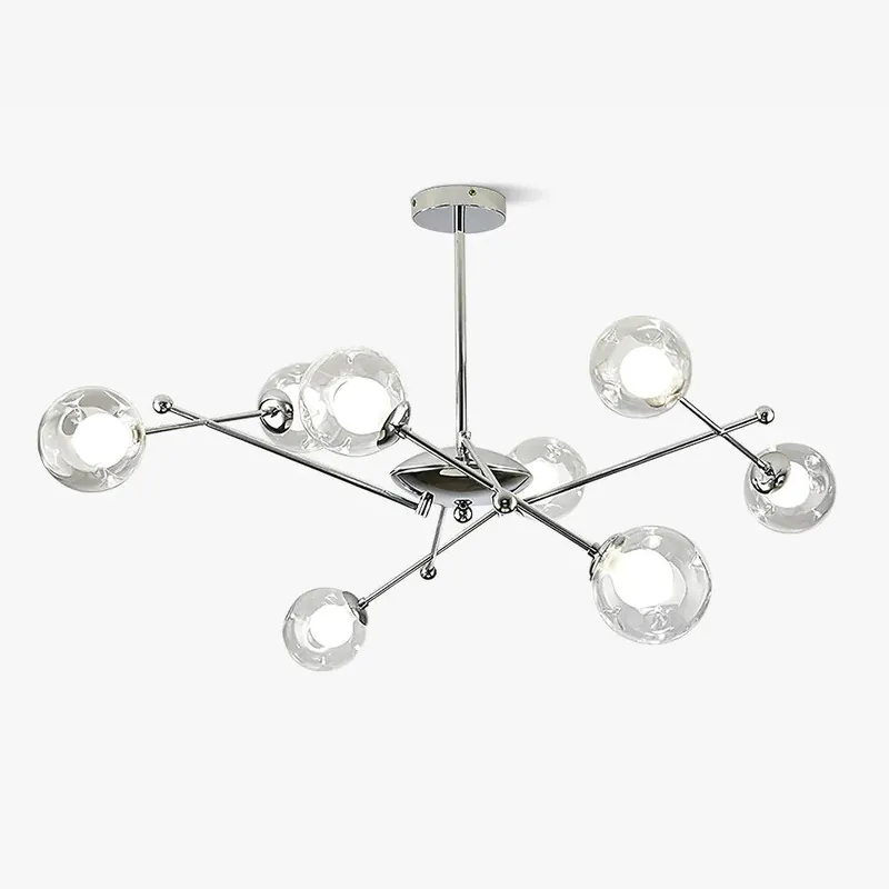 Lustra Chandelier en Verre et Chrome