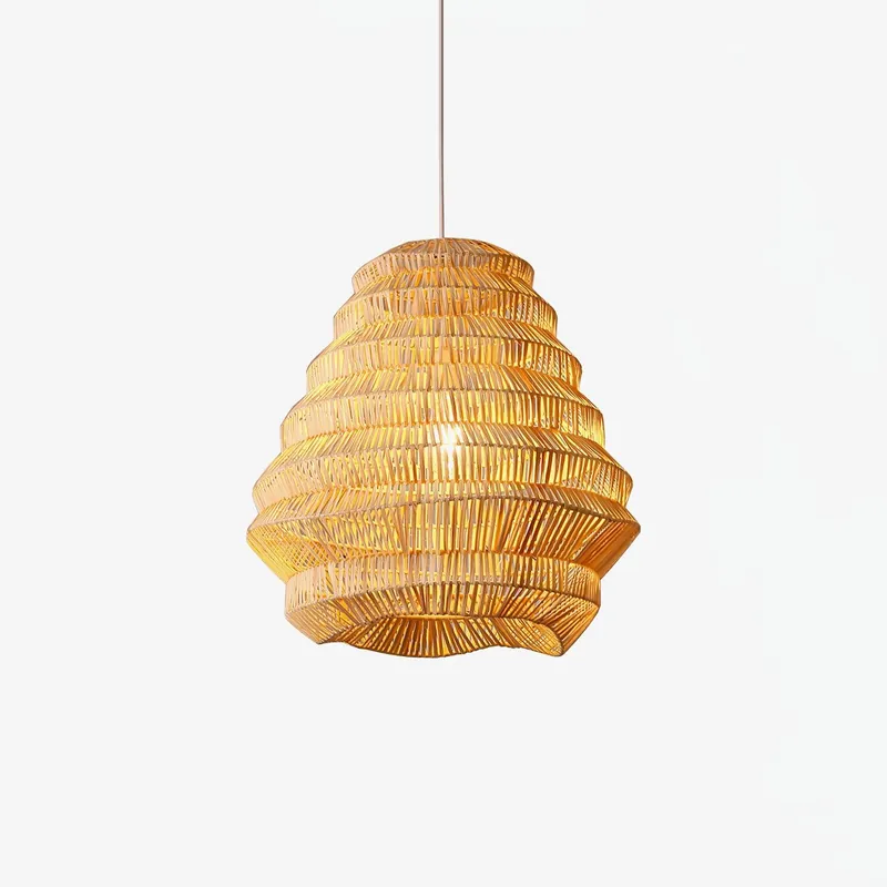 Strata Lampe Pendante Moderne en Bambou