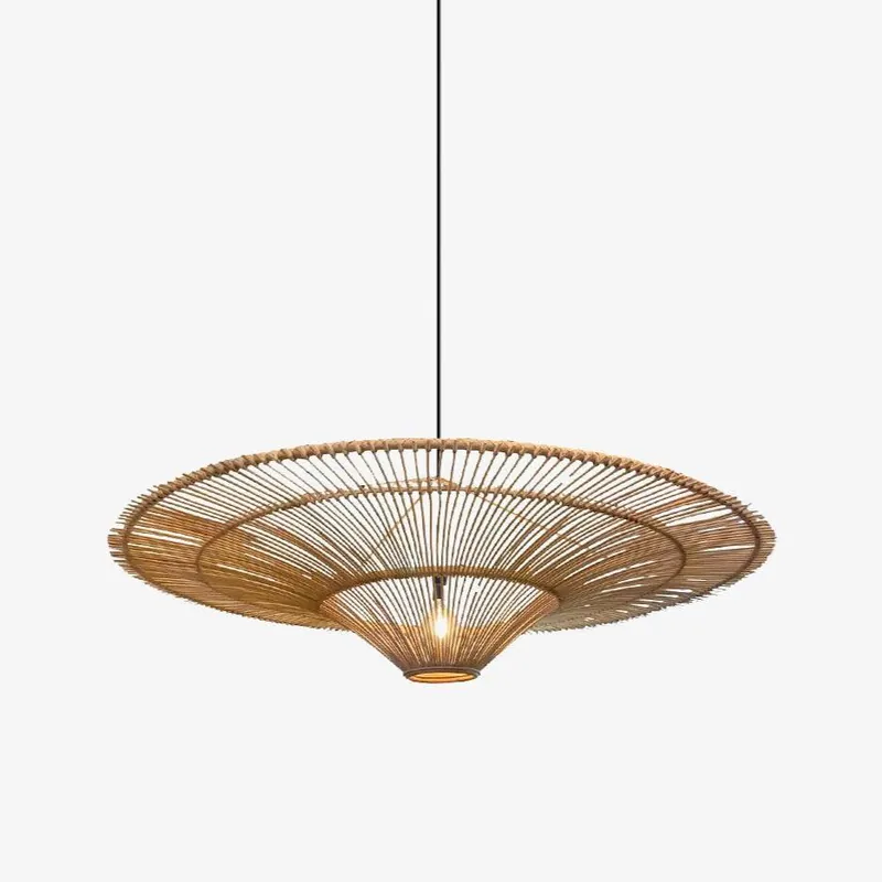 Lustra Chandelier en Rattan Naturel
