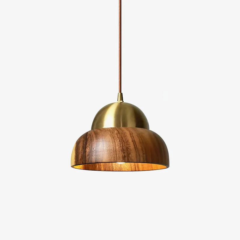 Bronze Lampe Pendante en Laiton Rustique
