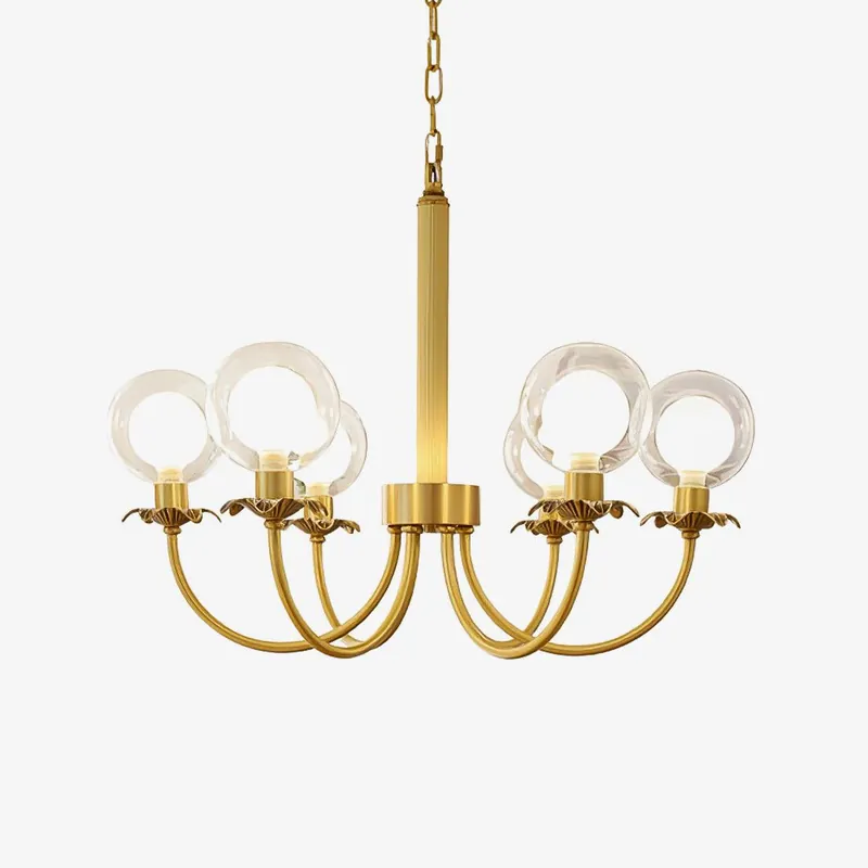 Crown Chandelier en Verre Classique