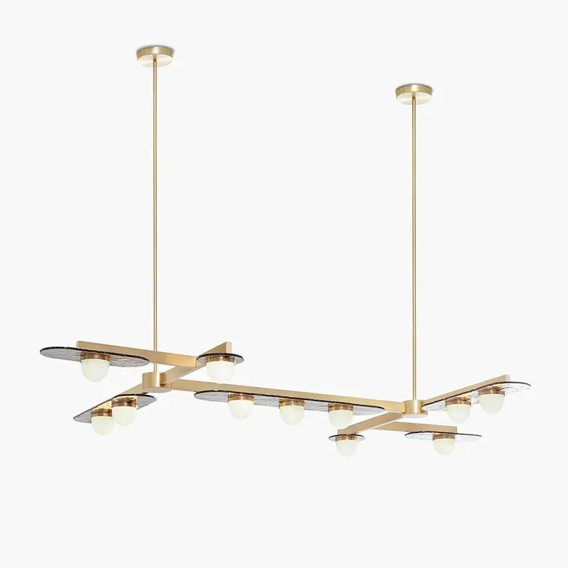 Lustra Chandelier Cadre Doré Linéaire
