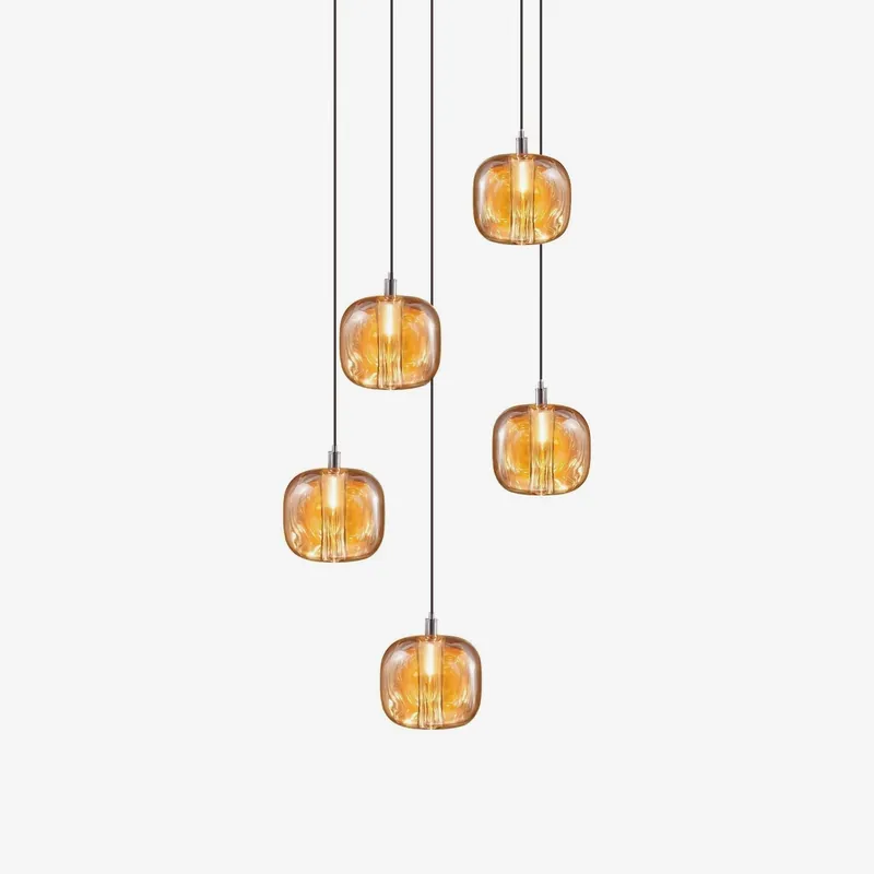 Glowcube Chandelier en Cristal Moderne