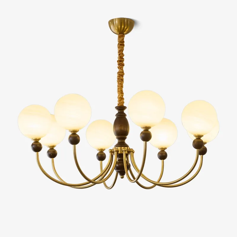 Syvineth Chandelier en Bois Premium