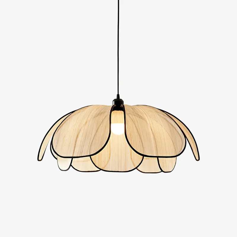Elthaus Lampe Pendante Feuille Fiber Fleur