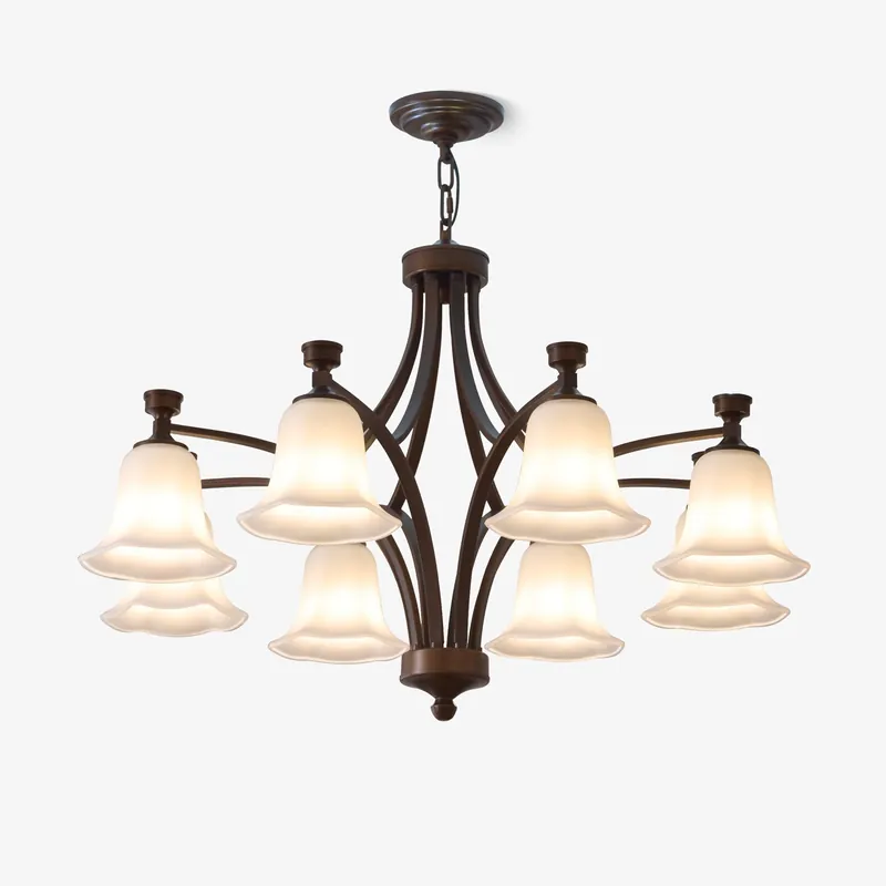 Viloros Chandelier Verre Cloche Premium Traditionnel