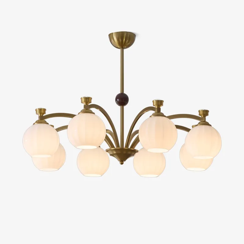 Usilia Chandelier Verre Bois Vintage Élégance