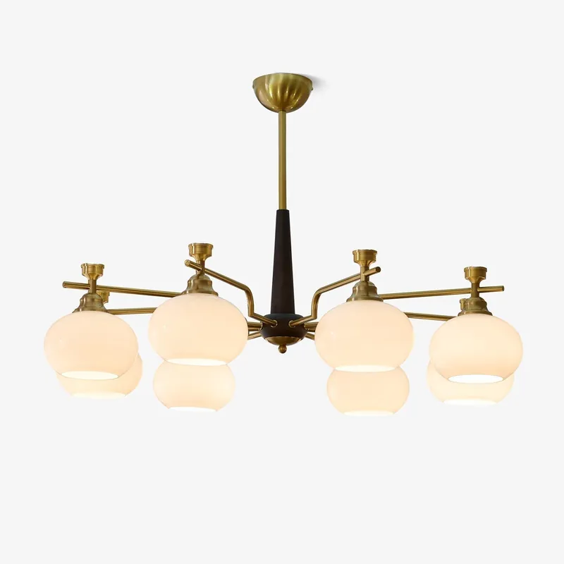 Velirara Chandelier Traditionnel Unique Sphère Bois Verre