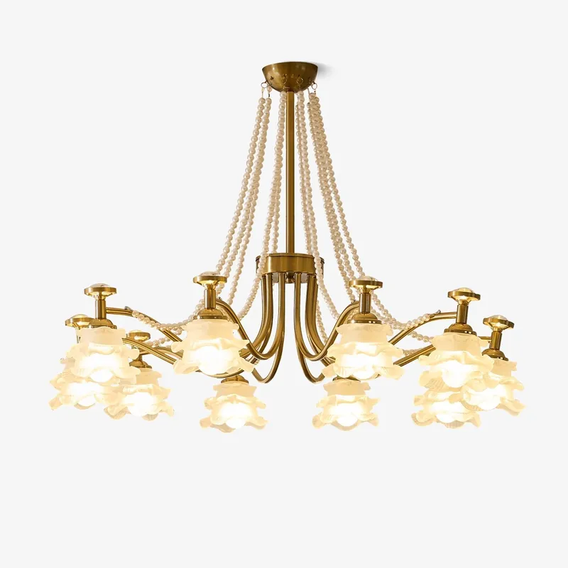 Cotalisra Chandelier Premium Élégance Verre Rose