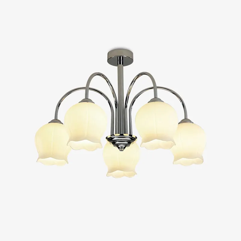 Aurora Chandelier en Verre Floral