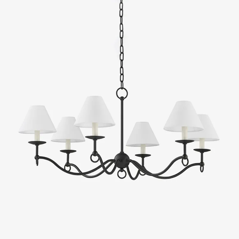 Aurora Chandelier à Bras Courbés Vintage