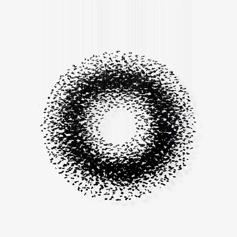 Arsilus Charbon Pierre Sculptural Lustre Orbiculaire