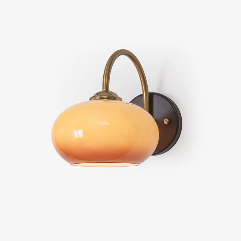 Nilo Elegante warme bernsteinfarbene Wandleuchte