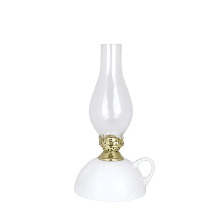 Ceramic kerosene lamp with handle