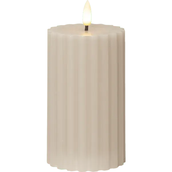 LED Bougie Pilier Flamme Stripe