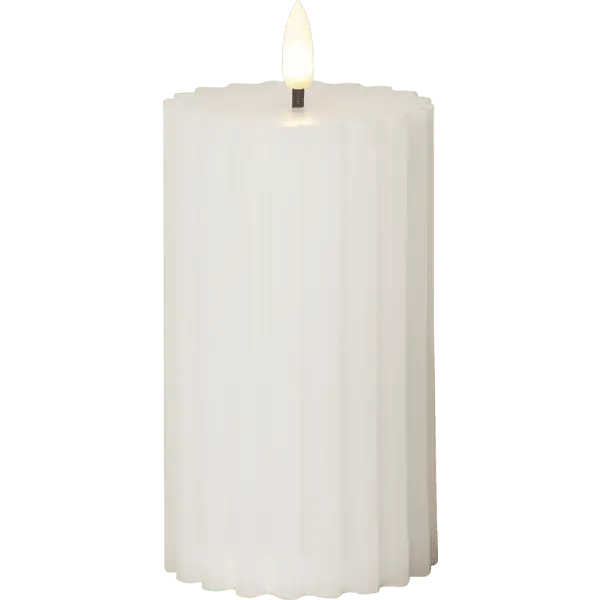 LED Bougie Pilier Flamme Stripe