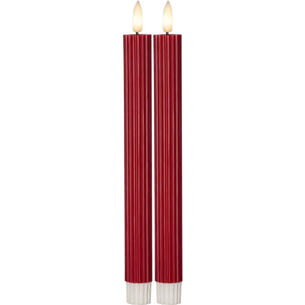 LED Bougie Cierge Flamme Stripe