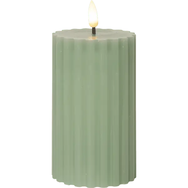LED Bougie Pilier Flamme Stripe