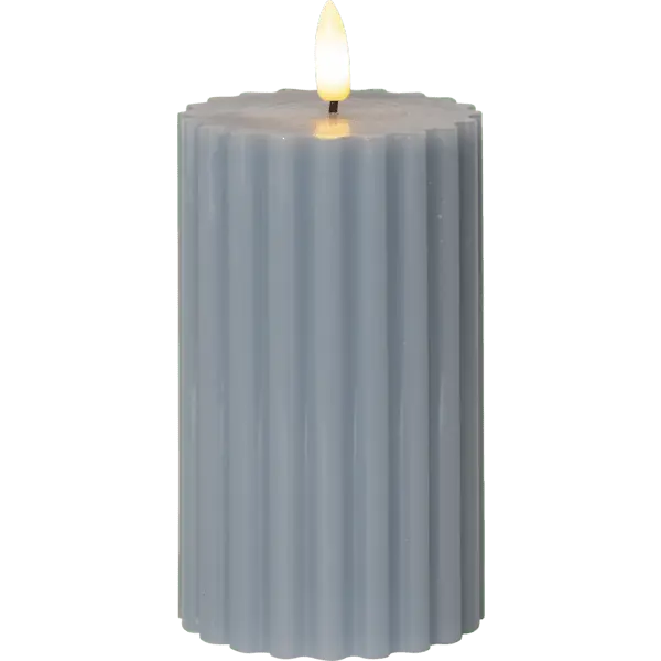 LED Bougie Pilier Flamme Stripe