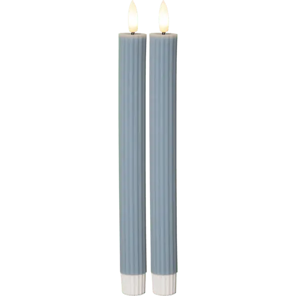 LED Bougie Cierge Flamme Stripe