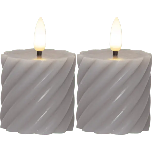 LED Bougie Pilier Flamme Swirl